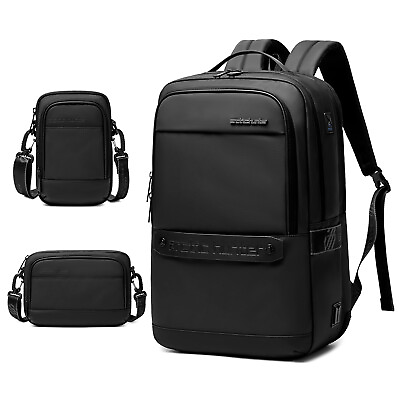 #ad 15.6quot; Laptop Backpack Travel Backpack Mens Laptop Bag Business Work Rucksack $72.79