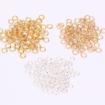 #ad 20Pcs DIY 18K Gold Filled Brass Closed Jump Rings Jewelry Making Findings PE30 $3.95