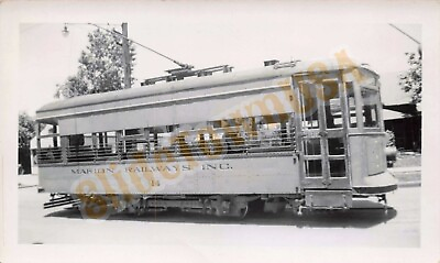 #ad Vtg Trolley Streetcar Photo 14 Marion Railways Inc. P00328 $7.50