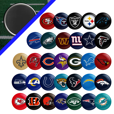 #ad NFL Team Logo Magnet CHOOSE YOUR TEAM 2.25quot; Football Fan Locker Great Gift $7.98