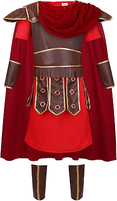 #ad Kids Warrior Costume Halloween Boys Roman Soldier Gladiator Viking Medieval His $48.99