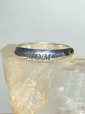 #ad Mom Ring word band love friendship sterling silver women daughters girl size 7.7 $38.00