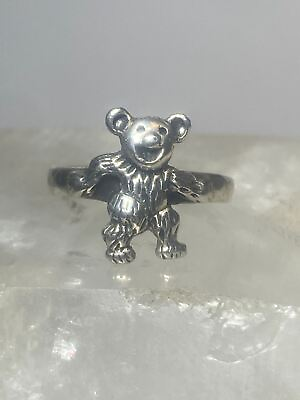 #ad Bear ring size 7.75 Marching Dancing band sterling silver women $138.00