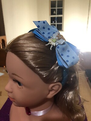 #ad girl headband with bow and fairy blue $18.00