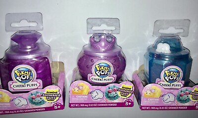 #ad 3 Pikmi Pops Cheeki Puffs Series 5 Scented Shimmer Plush Bundle of 3 Small Packs $26.06
