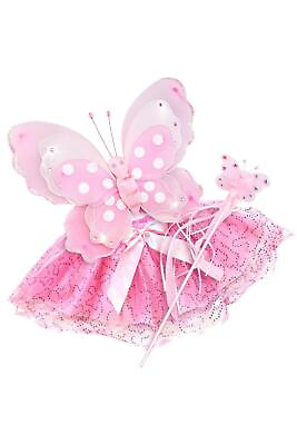 #ad Girls Pink Butterfly Costume Fairy Wing Set with Sparkle $34.99