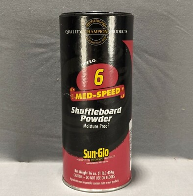Sun Glo Champion Shuffleboard Powder 6 Med Speed Moisture Proof One Can NEW $19.99