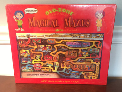 #ad NEW amp; SEALED * CEACO GLO ZONE MAGICAL MAZES 100 PIECE 17quot; X 10quot; PUZZLE * $19.99