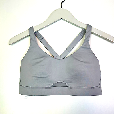 #ad Victorias sport lightly padded criss cross strap sports bra light grey small $16.80