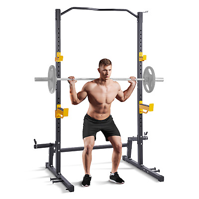#ad VEVOR Squat Stand Power Rack Adjustable Heavy Duty Barbell Weight Stand Home Gym $151.99