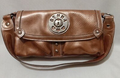 #ad Genna De Rossi Gold Faux Leather Shoulder Bag. $20.00