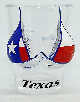 #ad Texas Flag Bikini Bust 3D Shot Glass $9.95