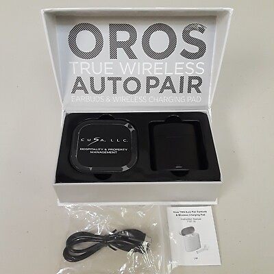 #ad Oros TWS Auto Pair Earbuds amp; Wireless Charging Pad 7179 30 NEW $32.97