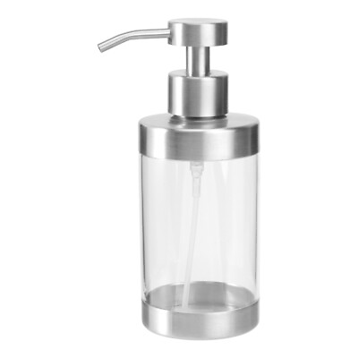 #ad 304 Stainless Liquid Soap Dispenser Pump Round Metal Basket Foam Bottle $15.03