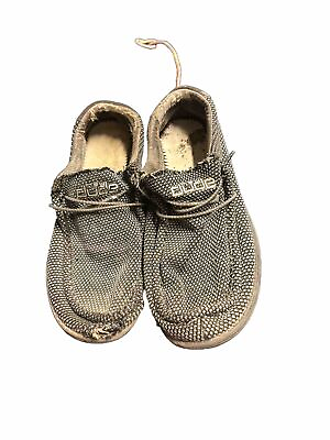 #ad Hey Dude M 9 W 11 Wally Sox Slip On Loafer Fabric Shoe Beige Casual Comfort $6.99