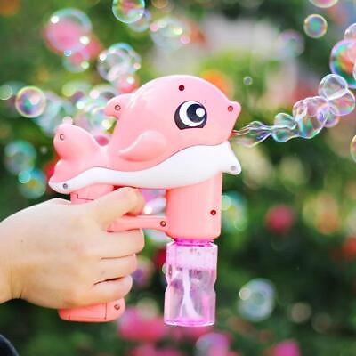 #ad Bubble Gun Electric Automatic Soap Cute Bubbles Machine Kids Portable Outdoor Pa $10.99