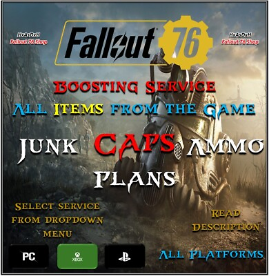 #ad ✨Fallout 76✨All Fallout 76 Items Boost✨Caps Junk Flux Plan Ammo✨PC PS XBOX✨ GBP 14.99