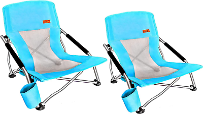 #ad Nice C Adults Low Beach Chair Sling Folding Portable Concert Kids Boat amp; $89.50