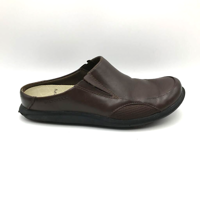 #ad Merrell Womens Quest Slide Mule Shoes Brown Leather Slip Ons 6.5 $5.25