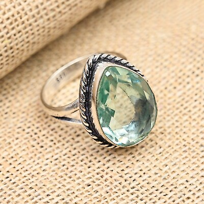 #ad Solid 925 Sterling Silver Amazing Pear Shaped Gemstone Handmade Jewelry Ring $19.50