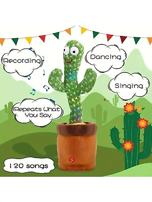 #ad 1pc Dancing Talking Cactus Toys For Baby Boys And Girls Singing Mimicking Recor $27.99