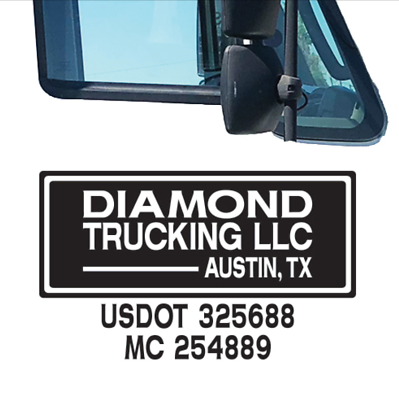#ad Truck lettering set custom color your name biz amp; usdot vinyl decal sticker TWO $43.88