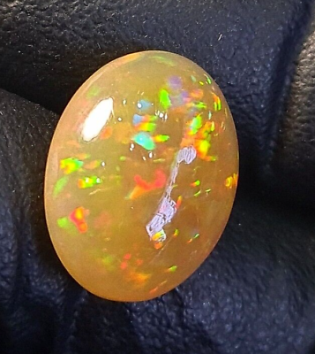#ad Oval Shaped Natural Opal Cabochon: Exceptional Ethiopian Opal 16x12mm 6.6 Cts $89.00