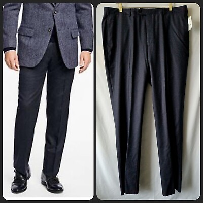 #ad Brooks Brothers Navy Formal Suit Trousers Regent Regular W42 Warm Merino Wool GBP 89.99