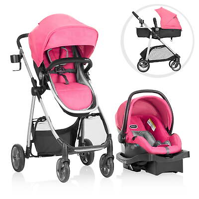 Evenflo Omni Plus Travel System with Infant Car Seat Brizo Pink US warehouse $178.95