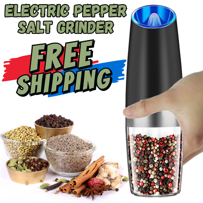 #ad Electric Pepper Grinder Cannon Heavy Duty High Output Salt Mill Portable Shakers $13.99