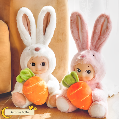 #ad Authentic Sonny Angel White Pink Plush Cuddly Rabbit Figure Gifts Doll Kid Toys $55.88