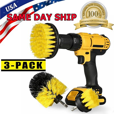 #ad Drill Brush Set Power Scrubber Drill Attachments For Carpet Tile Grout Cleaning $5.75