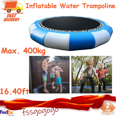 #ad 17ft Inflatable Water Bouncer Trampoline Water Floating Platform PVC Max. 400kg $312.55