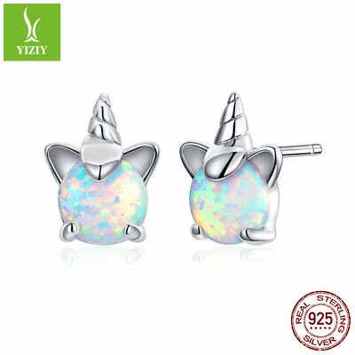 #ad European Authentic 925 Sterling Fashion Stud Ear Earrings Women Girls CZ Jewelry $10.52