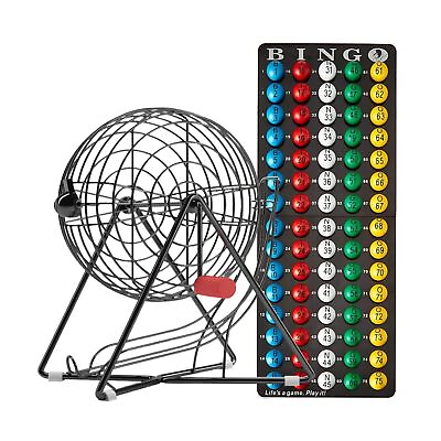 #ad MR CHIPS 11quot; Inch Tall Professional Bingo Set with Steel Bingo Cage Everla... $101.93