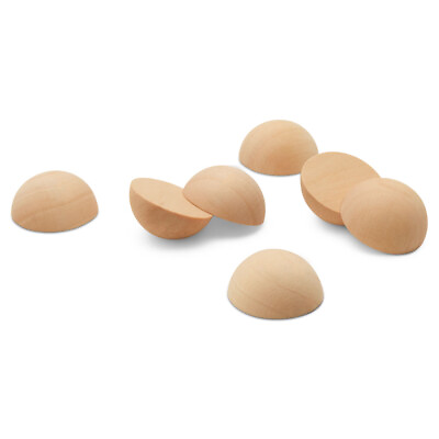 #ad Wooden Split Balls 1 inch Half Balls for Crafting and DIY Décor Woodpeckers $11.99