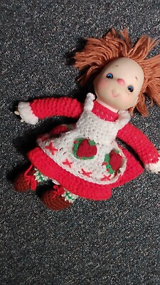 #ad Strawberry Shortcake Doll Crochet Hand Knitted Crafted Homemade 12” $9.99