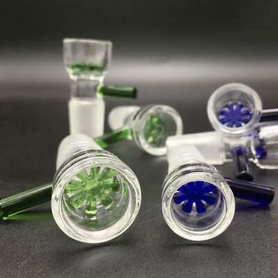 #ad 2pcs 14mm male Glass Funnel Bowl Slide Bowl with Snowflake Screen for Glass Bong $9.03