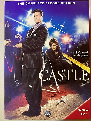 #ad CASTLE Series 2 5 x DVD Complete Second Season Two 2 Like New 0821 *Region 1* AU $12.77