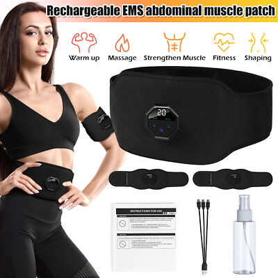 #ad EMS Abdominal ABS Muscle Stimulater Training Toner Fitness 10 Modes Workout Belt $31.99