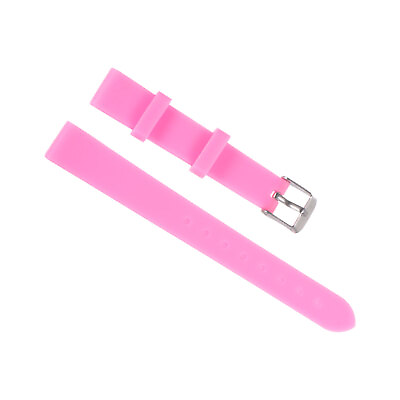 #ad Rubber Watch Band 14mm Quick Release Replacement Silicone Watch Strap Pink AU $14.01