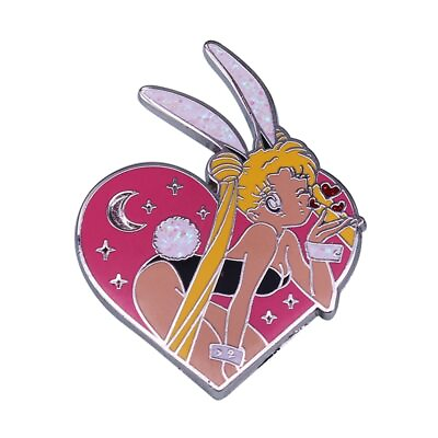 #ad Sailor Moon Sexy Glitter Enamel Pin Bunny Girl $7.90