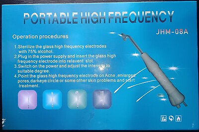 #ad Portable High Frequency Skin Spot Machine with all accessories JHM 08A Open Box $29.99