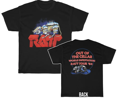 #ad Ratt#x27; 1984 Out of the Cellar World Infestation Tour Shirt $22.99