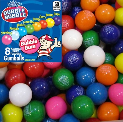 #ad #ad 2 lbs Dubble Bubble Assorted 1quot; Gumballs Bulk Vending Gum balls free shipping $18.00