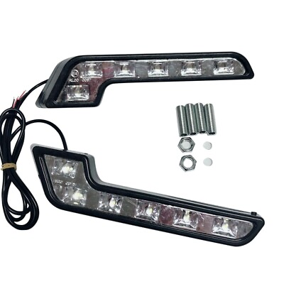 #ad 1X 2X 12V Super Bright DRL LED Daytime Running Lights for Cars Auto LED Driving $11.99