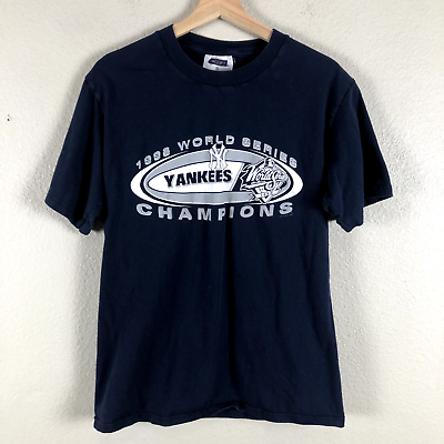 #ad Vintage Yankees Shirt Adult Medium Blue 1998 World Series Champions MLB Baseball $24.73