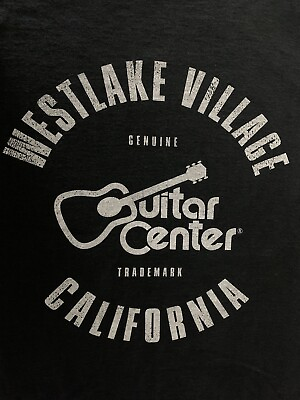 #ad Guitar Center Westlake Village California T Shirt Black Small Music Store Logo $13.99