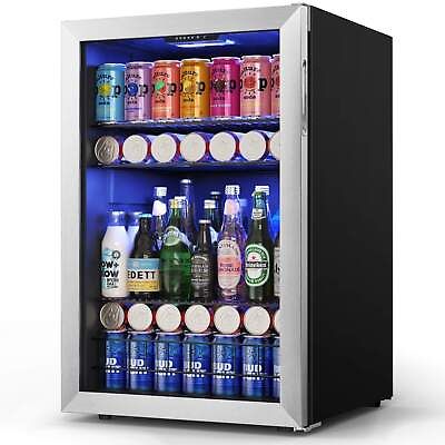 #ad Yeego Beverage Refrigerator Cooler Beer Fridge Freestanding 180 Cans Glass Door $495.95