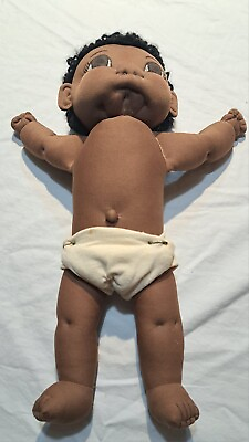#ad Baby Doll hand stitched handmade Stuffed Plush Child Rag Doll With Diaper $33.48
